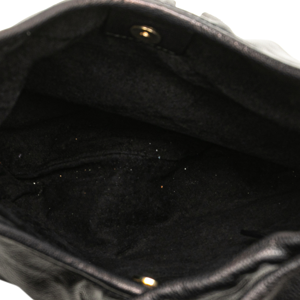 Pre-Loved Yves Saint Laurent Small Ruffled Leather Saint Tropez Hobo - Picture 4 of 11